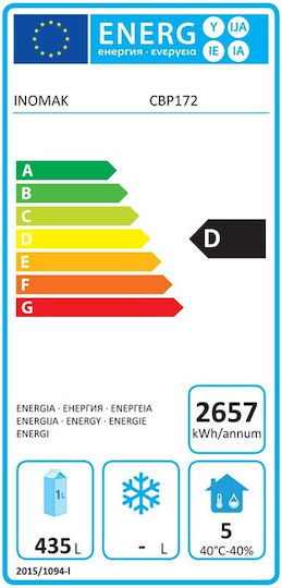 Inomak Castanea Cameră Profesională de Congelare 654lt și 588W Oțel Inoxidabil L72 x A86,8 x Î210cm