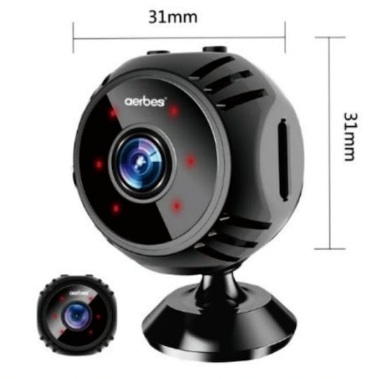 Aerbes Κρυφή Κάμερα WiFi 1080p με Υποδοχή για Κάρτα Μνήμης
