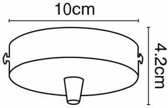 VK Lighting Ceiling Rose for Lighting Fixtures Metallic Black Black 01001-139144