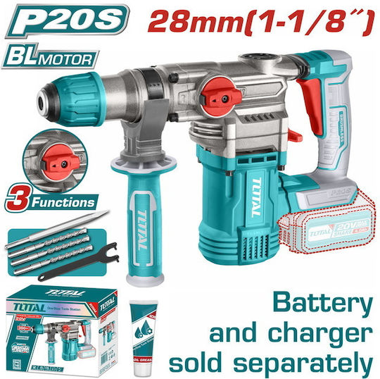 Total Impact Demolition Hammer Battery 20V Solo with Chuck SDS Plus TRHLI20288