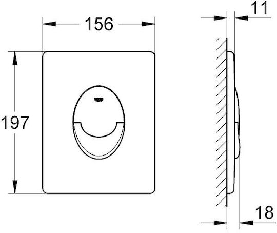 Grohe Skate Air Flush Plate Dual Flush