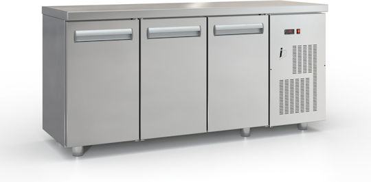 Inox Dobros Professional Freezer Bench 368L & 373W Inox with 3 Doors P180 x B60 x H87cm