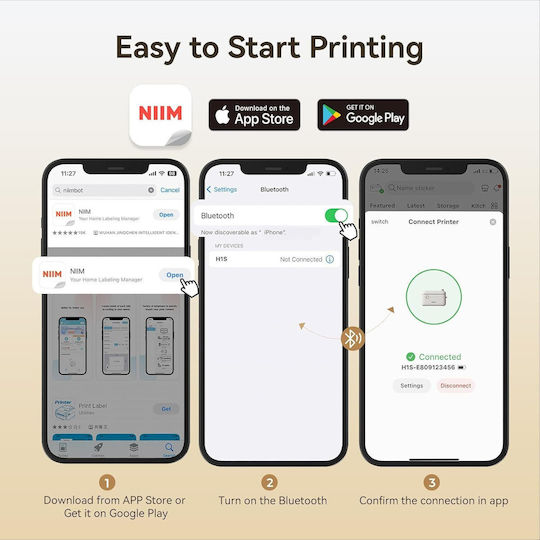 Niimbot Portable Thermal Receipt Printer Bluetooth