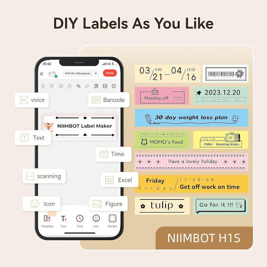 Niimbot Portable Thermal Receipt Printer Bluetooth