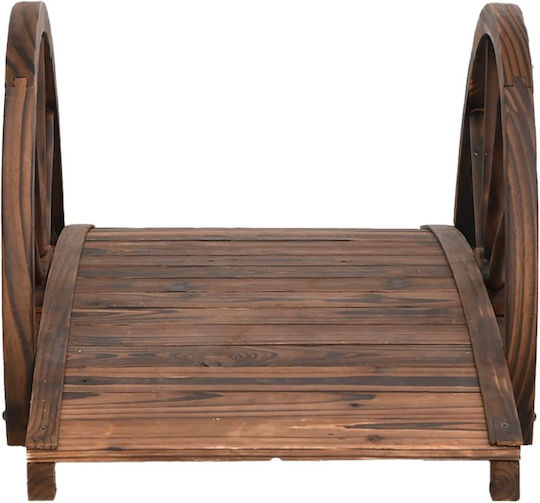 vidaXL Decorative Bridge Garden Wooden 99x50x38 cm. 99cmx50cmx38cm 363338
