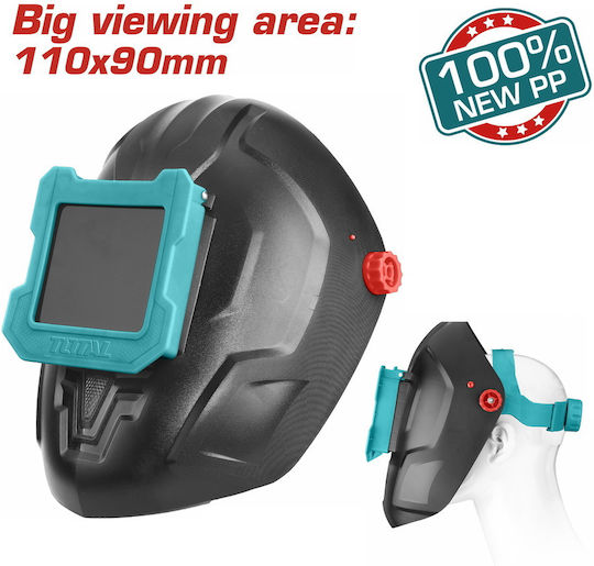 Total Super Select Μάσκα Ηλεκτροκόλλησης Οπτικού Πεδίου 110x90mm Μαύρη
