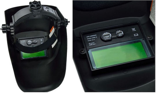 Geko Electronic Welding Helmet Optical Field 98x9mm Black