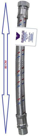 Viospiral Euroflex Spirale Verbindung Männlich - Weiblich Inox Gerade 80cm Spiralschläuche 80cm