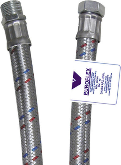 Viospiral Euroflex Spiral Male - Female Inox Straight 30cm Spiral Hose 30cm