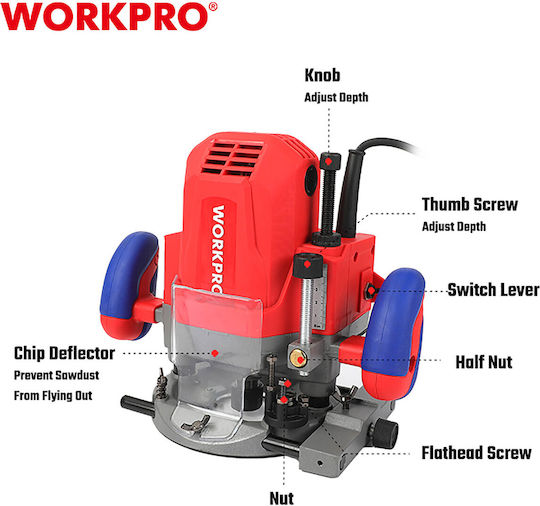 WorkPro WP473000 Plunge Router 1800W