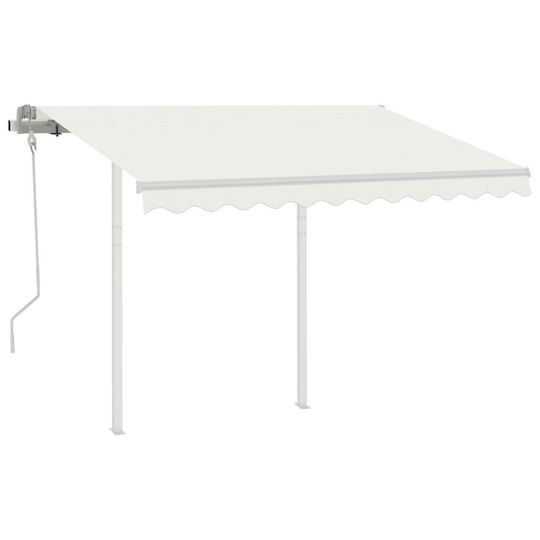 vidaXL Στύλοι Τέντας 300x245cm Λευκοί