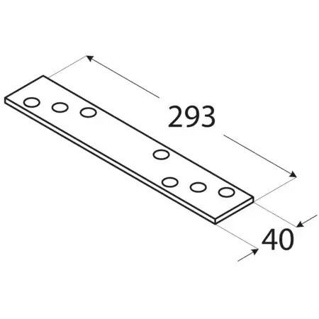 Showood Σύνδεσμος για Πέργκολα από Μέταλλο 2x1.9cm Ίσιος