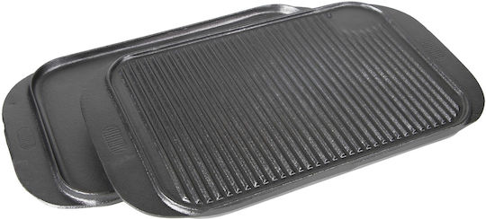 Thermogatz Baking Plate Double Sided with Cast Iron Flat & Grill Surface No 3 48x26x2cm