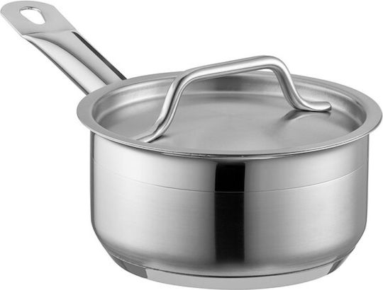 GTSA Inoxidabil Tigaie pentru sosuri Cu Capacitatea 1.8lt cu Diametru 18cm și Înălțime 7cm.