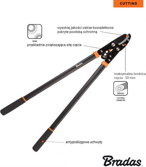Bradas KT-V1221 Ψαλίδι Κλάδου 81cm για Κλαδιά έως 50mm