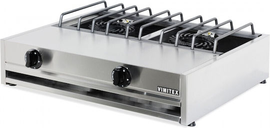 Vimitex 302A-S Εστία Υγραερίου Διπλή 18kW 70.5x62.5x20cm