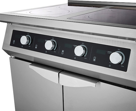 Lappas Ηλεκτρική Εστία Επαγωγική Τετραπλή 17kW 80x70x90cm