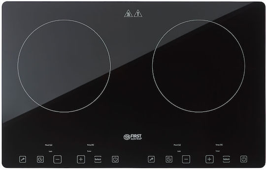 First Austria Fa50953 Electric Inductive Commercial Countertop Burner Double 2kW 64x42x8cm