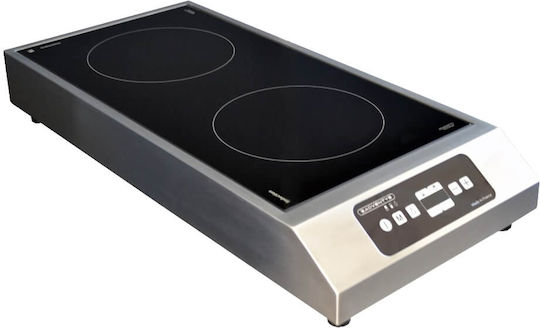 Adventys GLN2 3000F Electric Cooktop Inductive Double 3kW 31x66.5x11cm