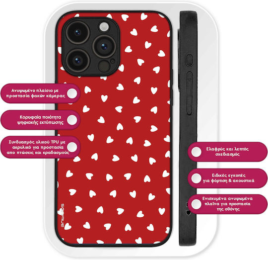Калъф Sonique Heart Series за Samsung Galaxy M23 5G Червен