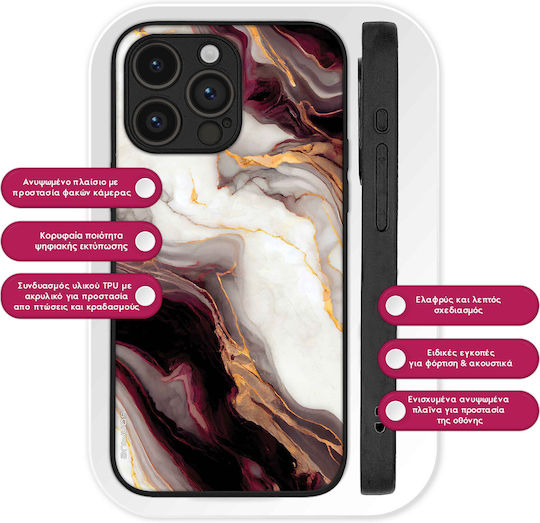 Sonique Marble Series Case for Realme 10 4G Bordeaux