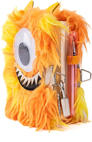 Great Pretenders Notebook with Lock and Pen Holder Orange