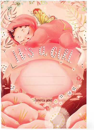 Greeting Card Scrach To Reveal Its A Girl Legami 8053610785494