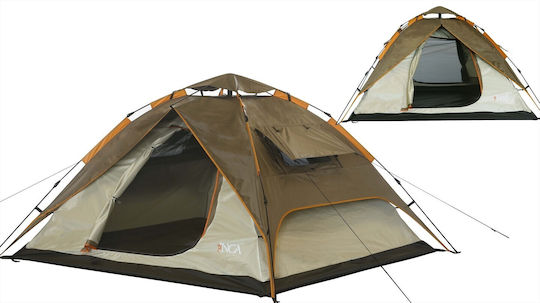 Inca Harmonia Αυτόματη Σκηνή Camping Igloo Καφέ 3 Εποχών για 4 Άτομα 220x220x150εκ.