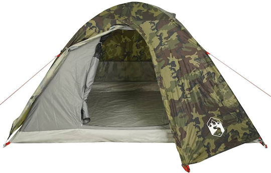 vidaXL Σκηνή Camping Igloo Πράσινη για 3 Άτομα 270x205x125εκ.