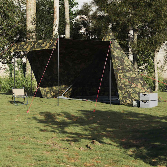 vidaXL Σκηνή Camping Teepee για 6 Άτομα 486x486x280εκ.