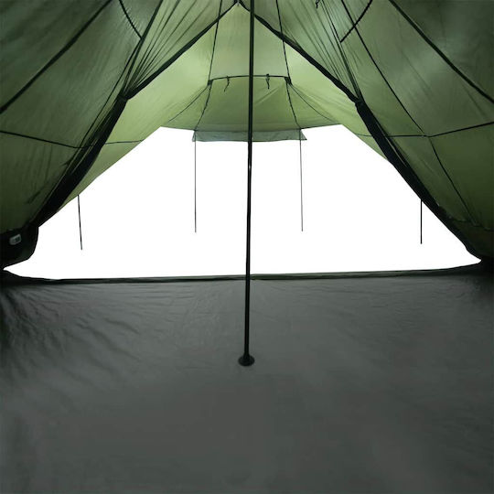 vidaXL Tipi Campingzelt Khaki für 6 Personen 486x486x280cm