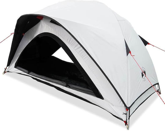 vidaXL Σκηνή Camping Igloo Λευκή για 1 Άτομο 213x84x100εκ. Ύφασμα Συσκότισης