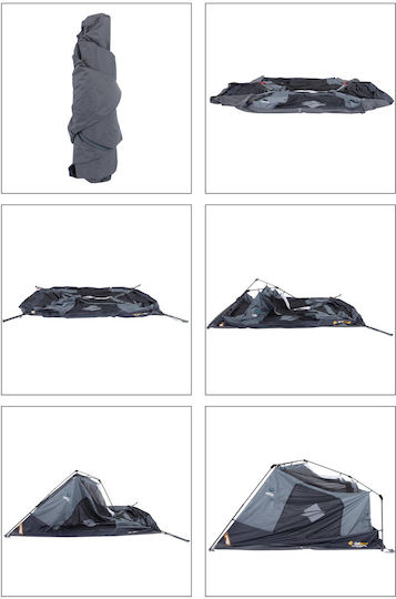 OZtrail Fast Frame Lumos Automatic Camping Tent Grey with Double Cloth 3 Seasons for 6 People 505x280x195cm