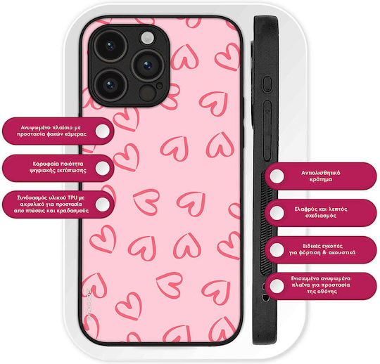 Sonique Heart Series Case for Realme GT Neo 2 5G Realme GT 2 5G Realme GT Neo 3T 5G Pink
