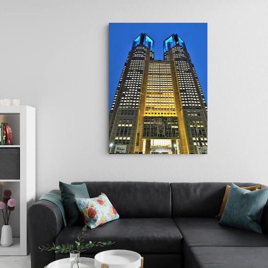 Tabloul Clădirea Guvernului Metropolitan din Tokyo Noaptea 40x50