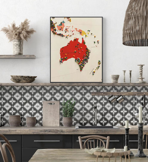 Map Pins Painting 100x150