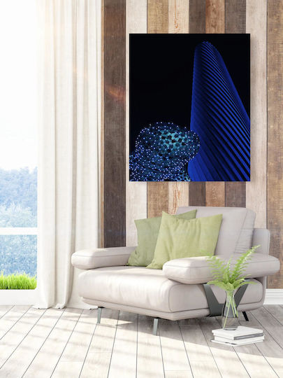 Abstract Blue Night Painting 40x65