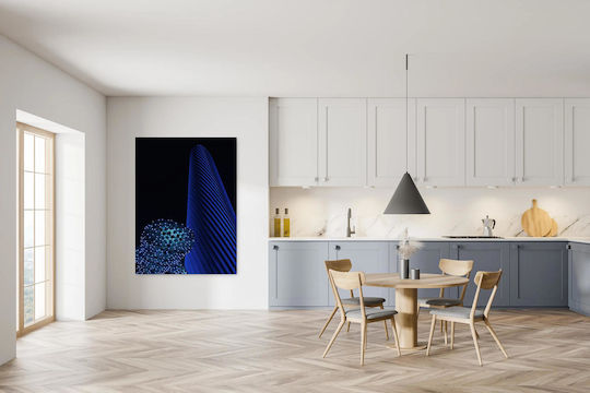 Abstraktes Blaue-Nacht-Gemälde 50x80