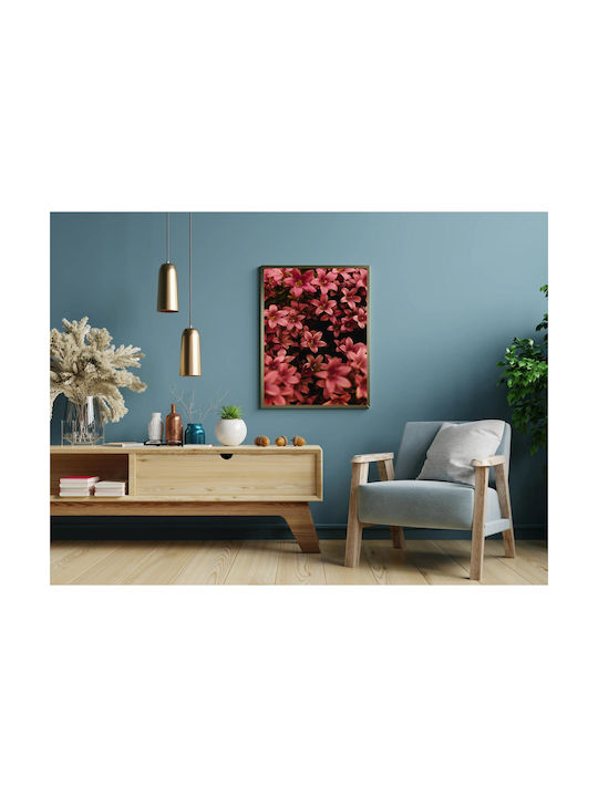 Πίνακας Pink Flowers Ροζ Λουλούδια 80x120