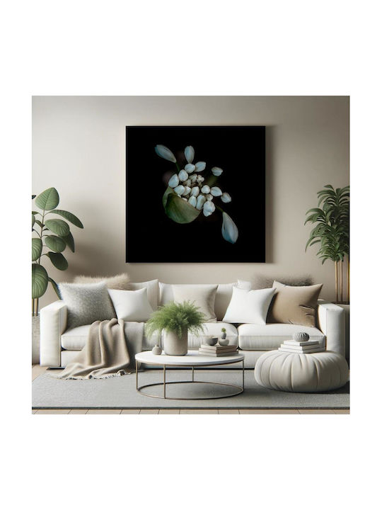 Painting White Budding Flowers 110x110