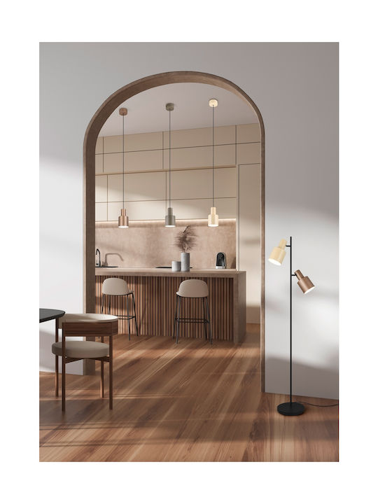 Trio Lighting Agudo Floor Lamp H161xW48cm. with Socket for Bulb E27 Multicolour