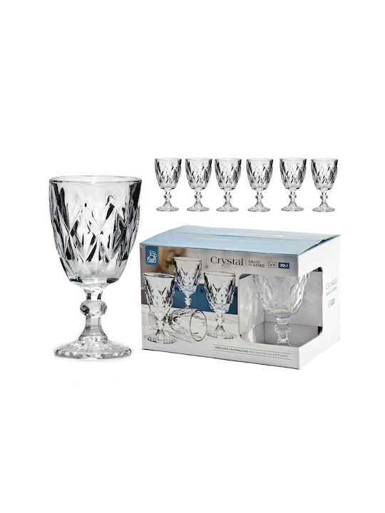 ArteLibre Set of Glasses for White and Red Wine made of Crystal Stemmed 6pcs