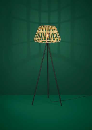 Eglo Montezuelo Floor Lamp H149xW50cm. with Socket for Bulb E27 Beige