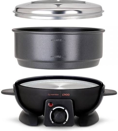 Livoo Electric Stainless Steel Fondue Pot 15.5x15.5x15.5cm