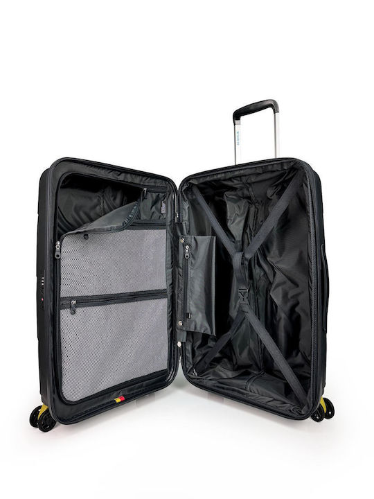 Bg Berlin Valiză Mare De Călătorie Dură Neagră Cu 4 Roți Înălțime 81 Cm