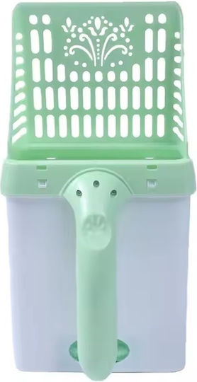 Lingură pentru Litiere Pisici din Plastic 30 Pungi M16xL8xÎ30cm Verde