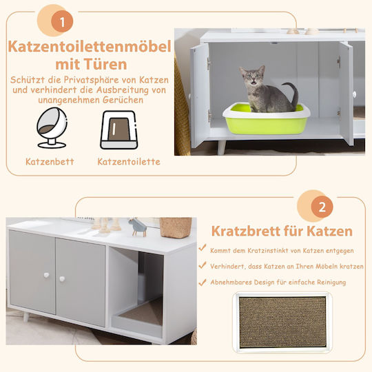 Costway Multifunctional Cat Box 3-in-1 Privacy Stability Pv10002gr