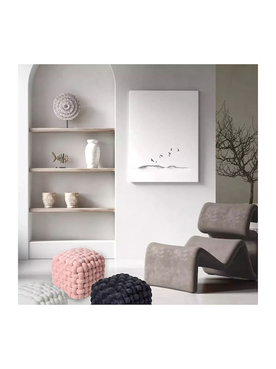 Πουφ Hocker 2271 Black 43x43x40cm