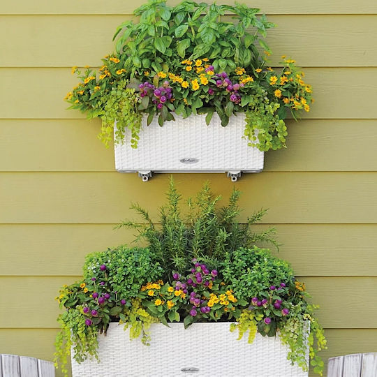 Lechuza Balconera Cottage Self-watering Planter Box Plastic White 100x19x19cm.