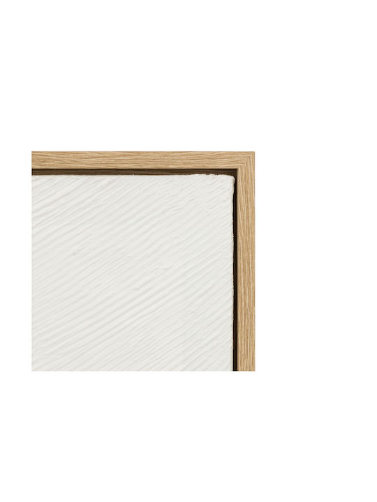 Atmosphera 3D Wanddekoration Handgefertigtes Beigefarbenes Stoffschild 116x3,8x75cm